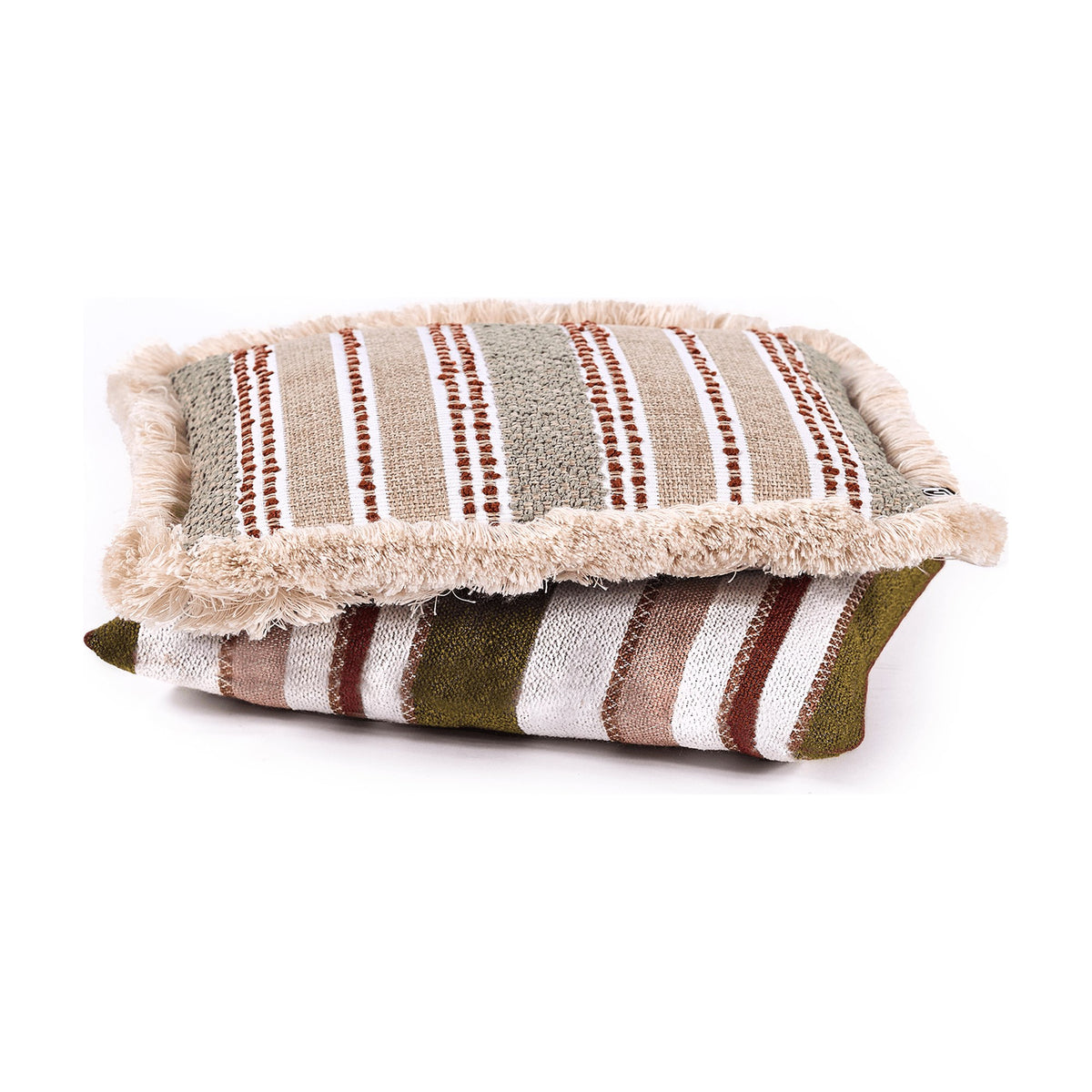Outdoor-Dekokissen Pillow 40 × 30 cm von Gommaire, Soft Foam und Soft Foam mit Fransen, Freisteller