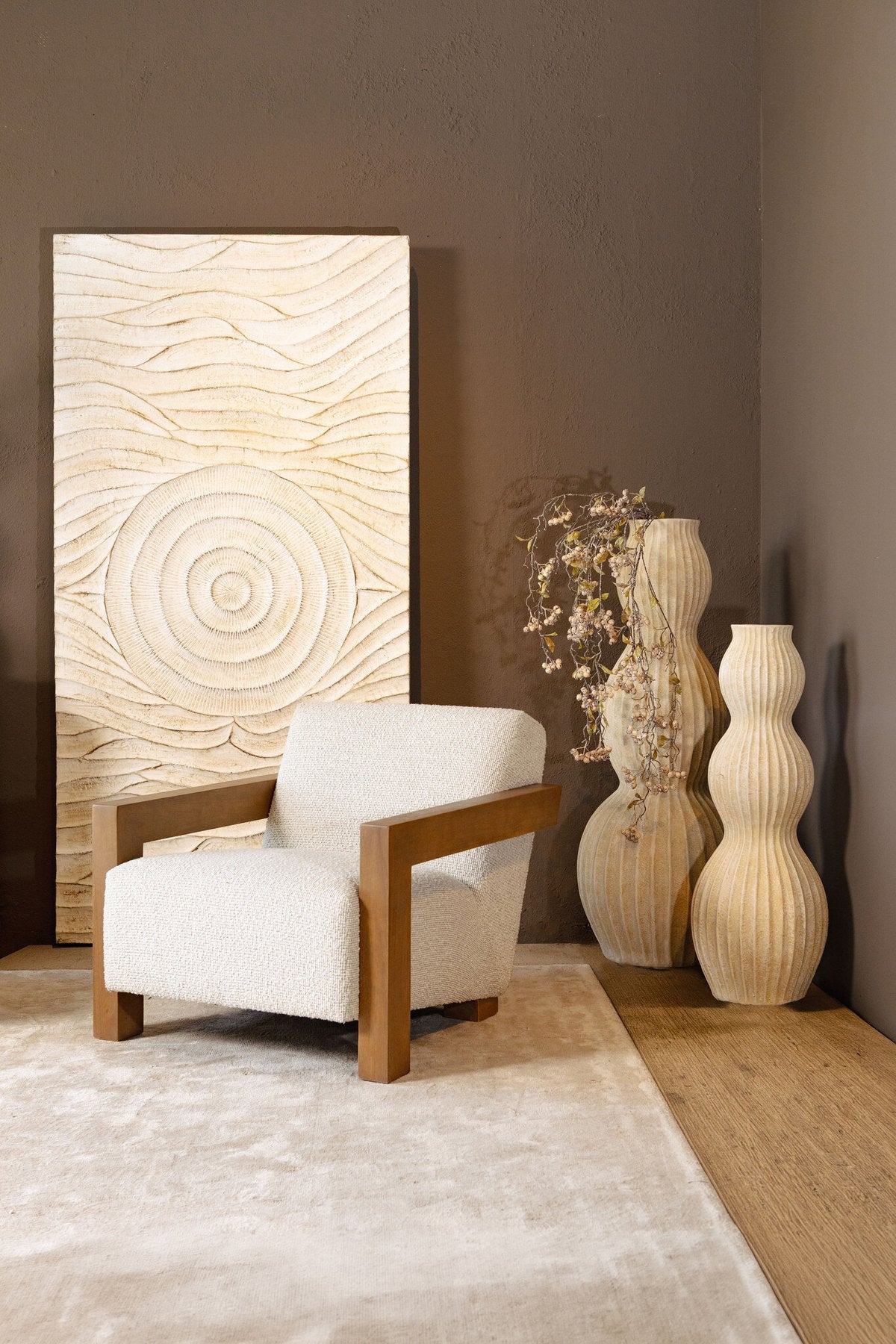 PTMD Diede Bodenvase Creme