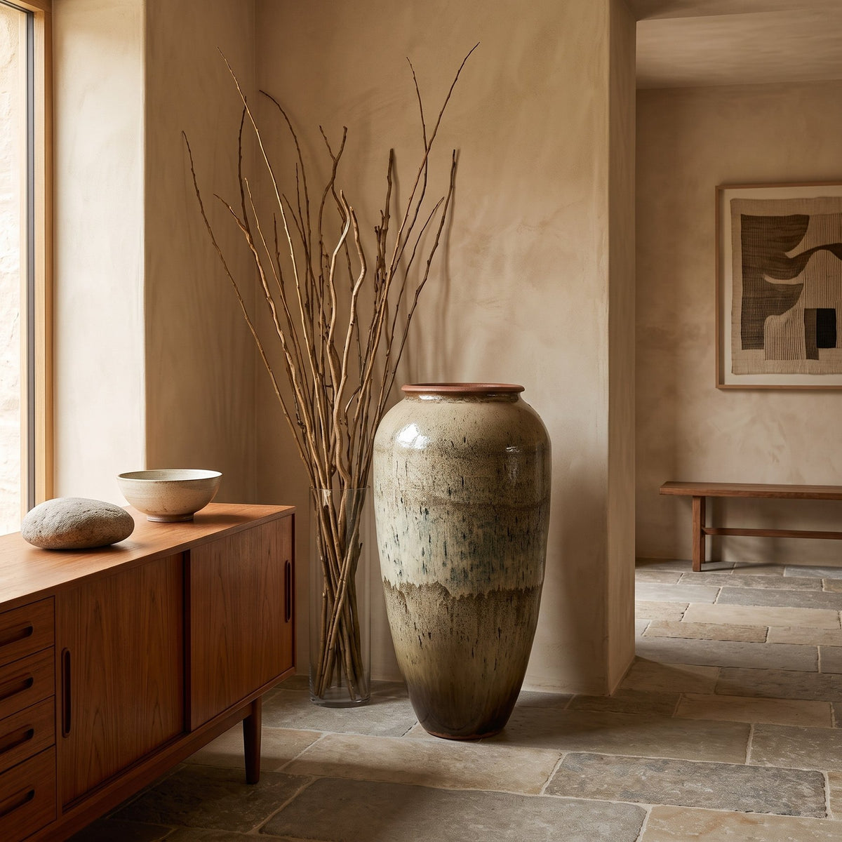 Bodenvase Lisie Grün 160 cm im Raum