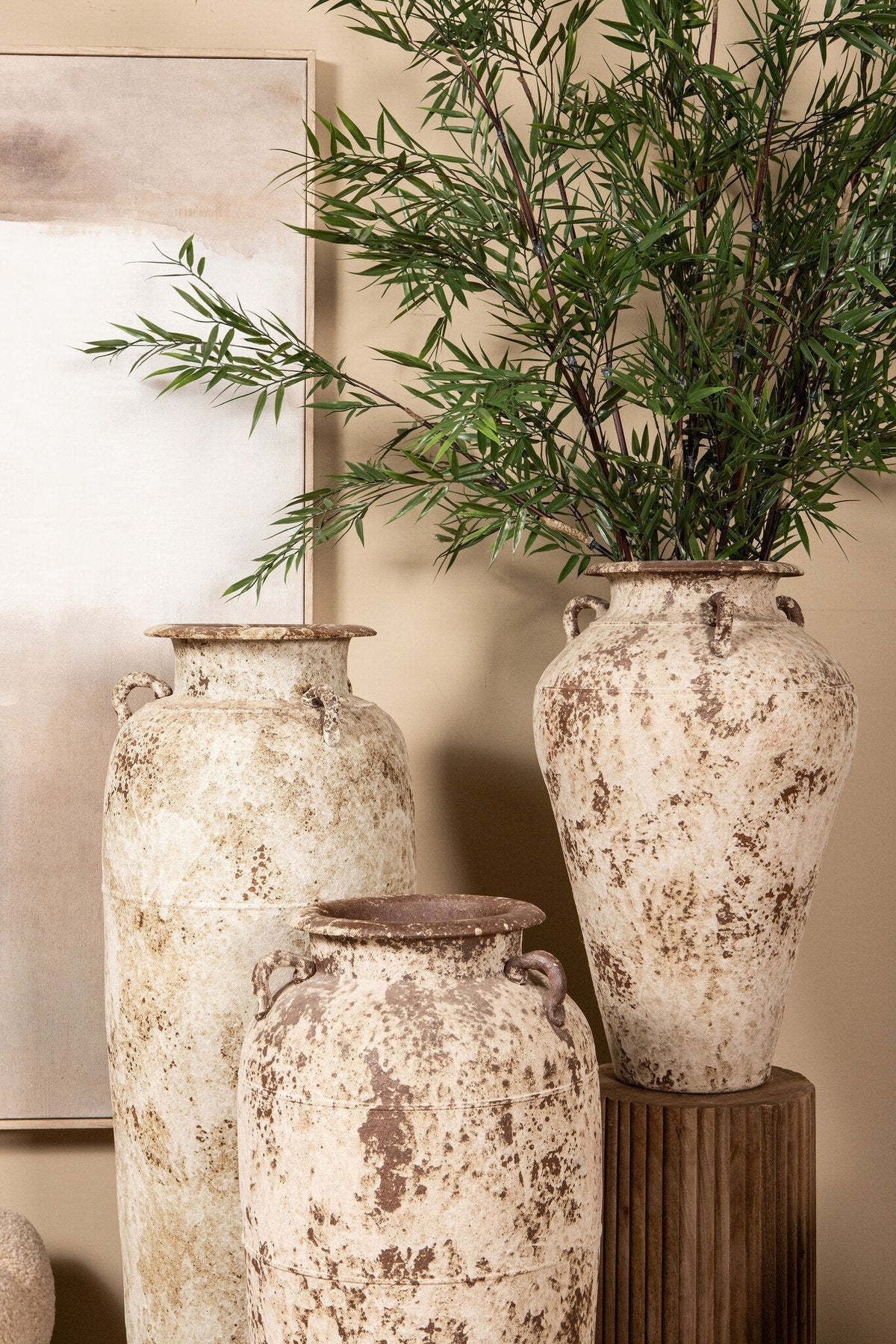 PTMD Robena Bodenvase Creme antik