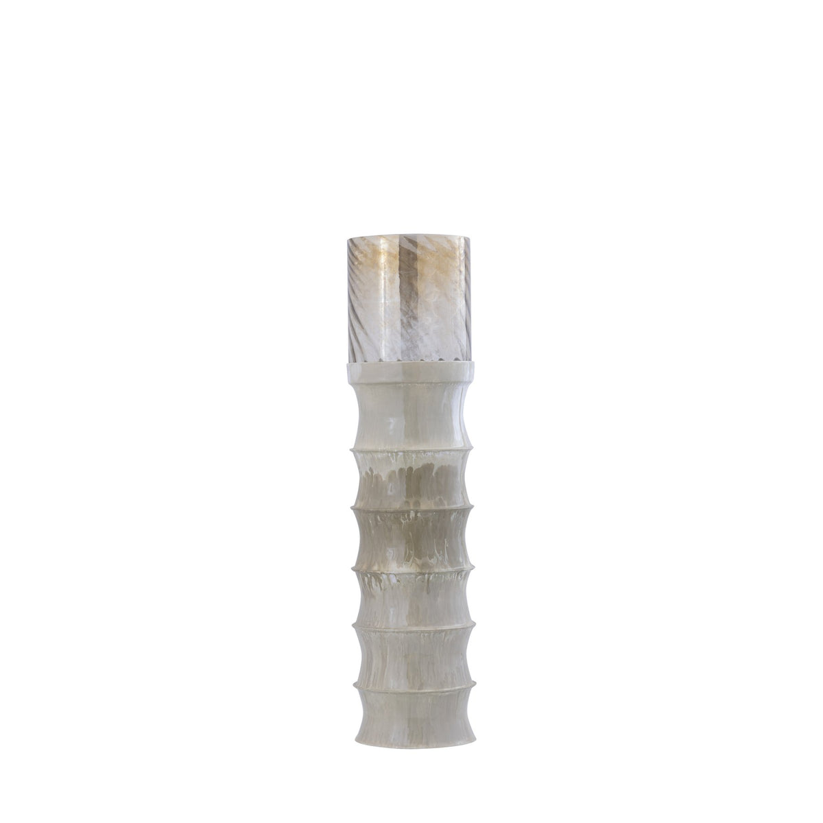Bodenwindlicht Kaylyne Creme 105 cm, Freisteller