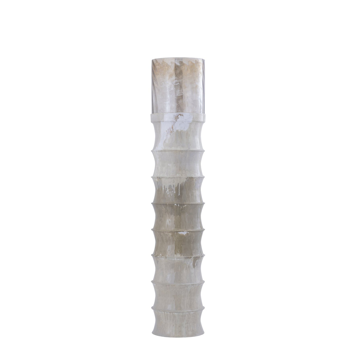 Bodenwindlicht Kaylyne Creme 130 cm, Freisteller