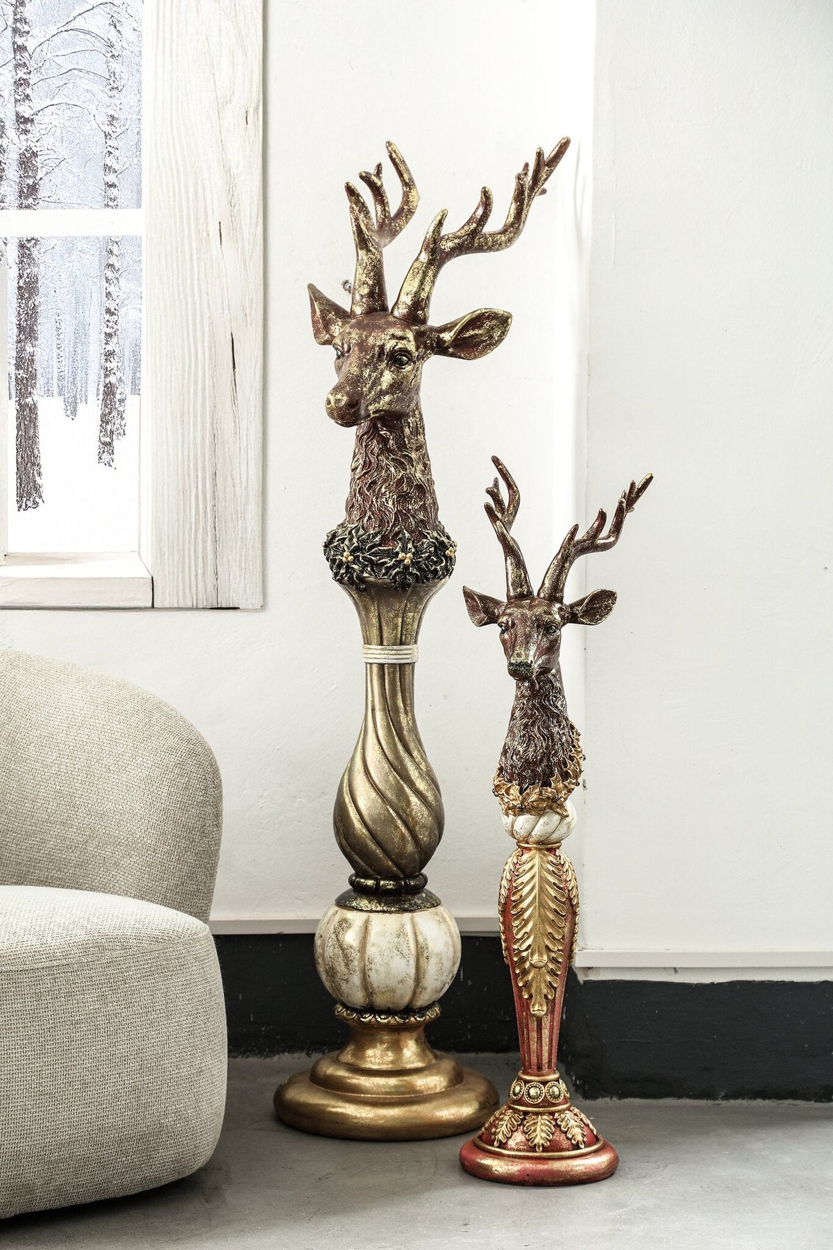 PTMD Blitzen Hirschbüste Hellbraun