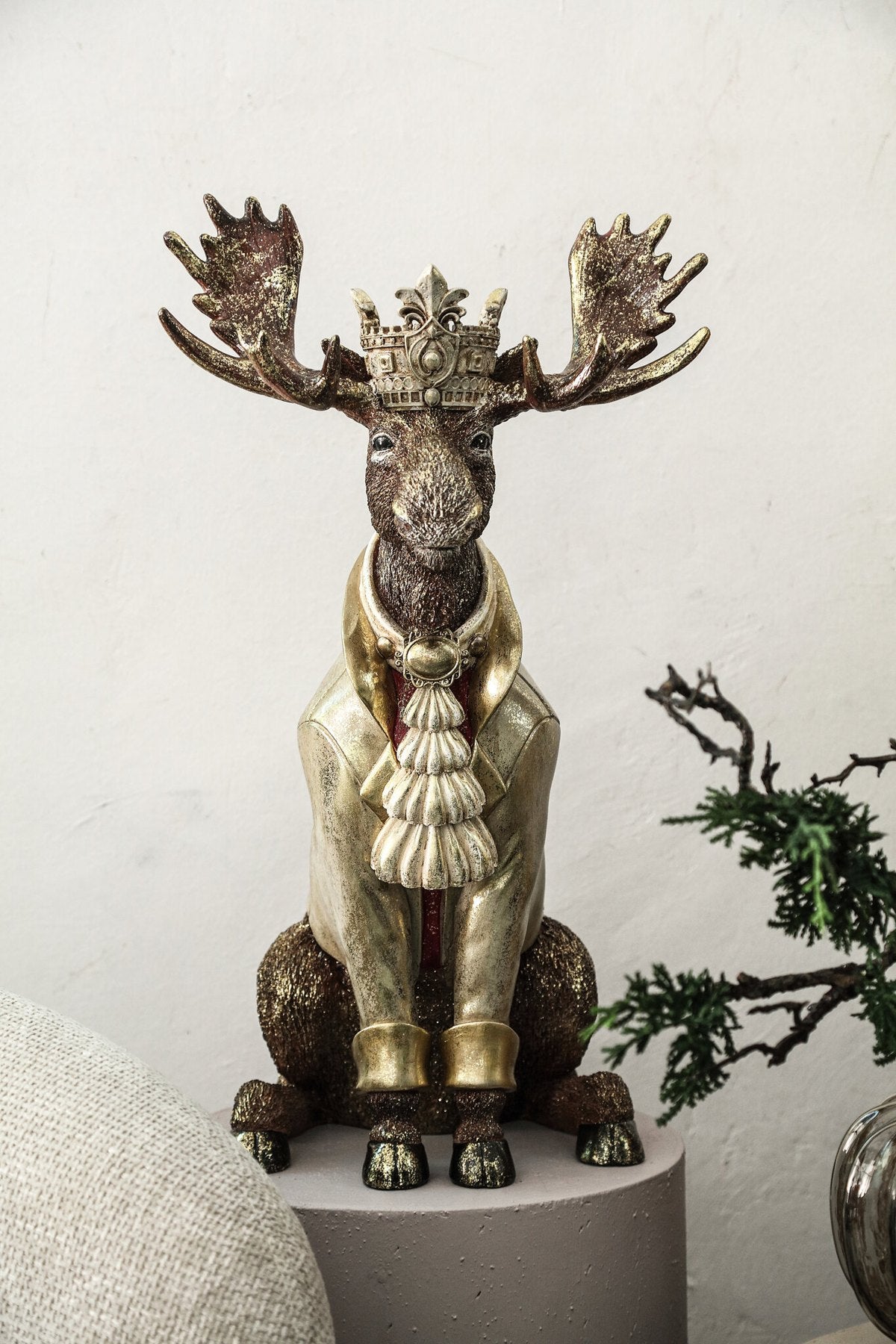 Dekofigur Dasher Elch im Detail