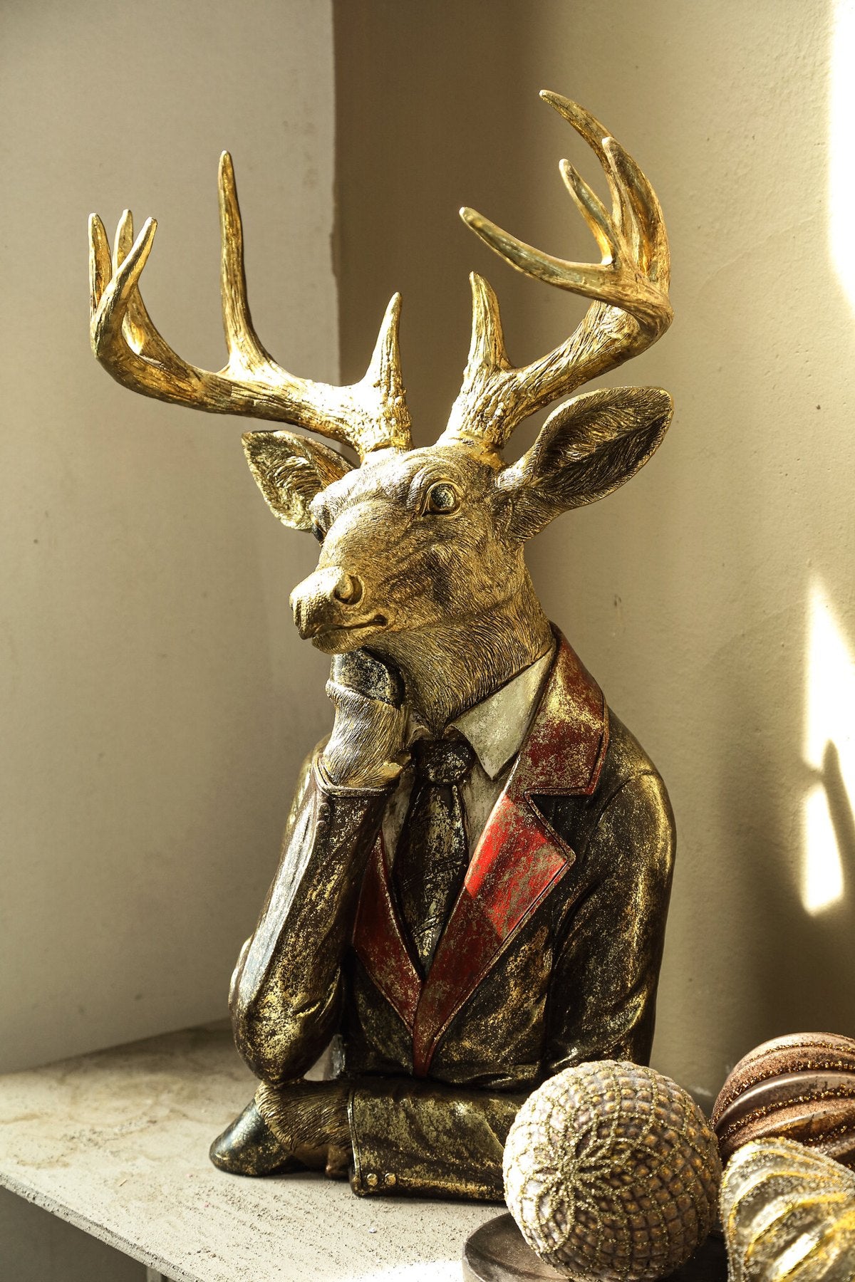 Dekofigur Dasher Hirsch im Detail