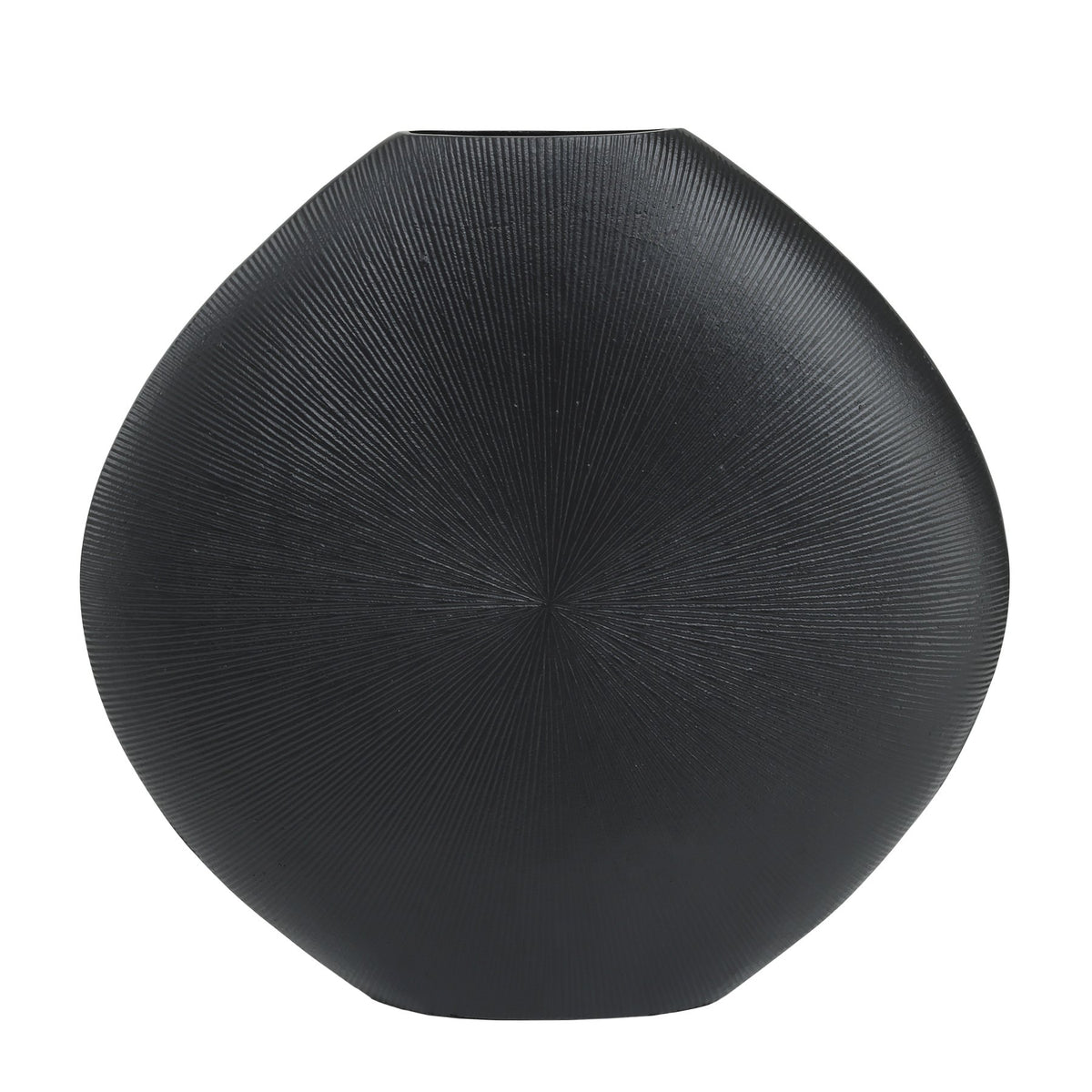 Flachvase Tiro Schwarz 56 cm, Freisteller