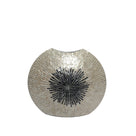 Flachvase Vojtech Perlmutt-Schwarz 53 cm | Bambus mit Muschelmosaik