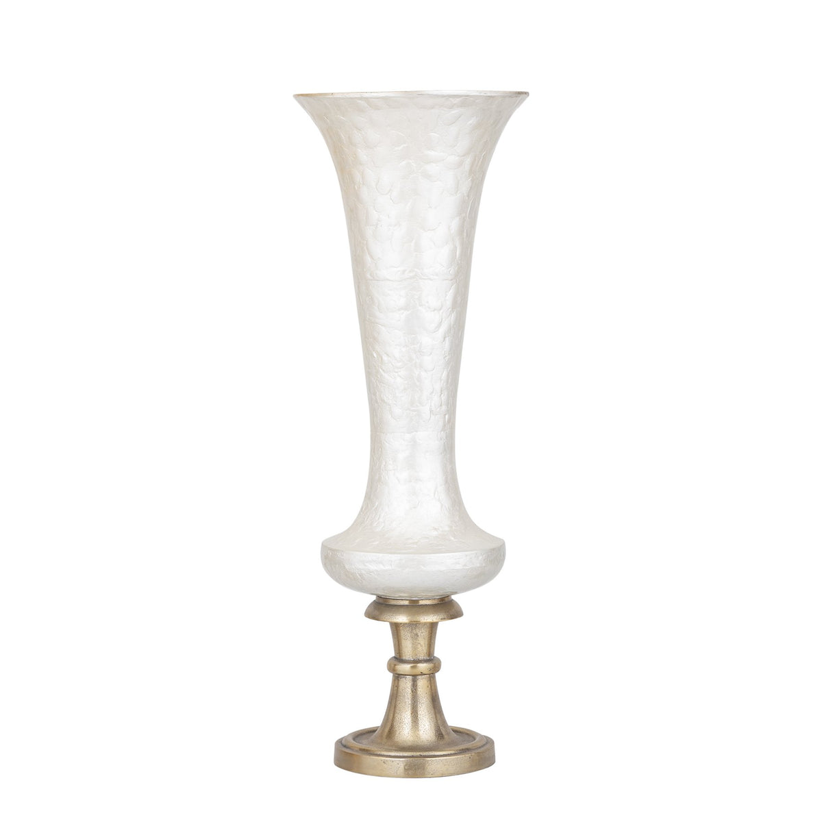 Pokalvase Lysse Weiß 79 cm, Freisteller