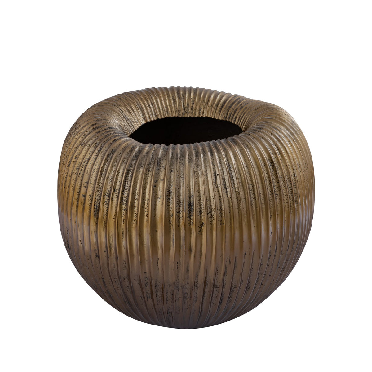 Übertopf Russel Gold 34 cm, Freisteller