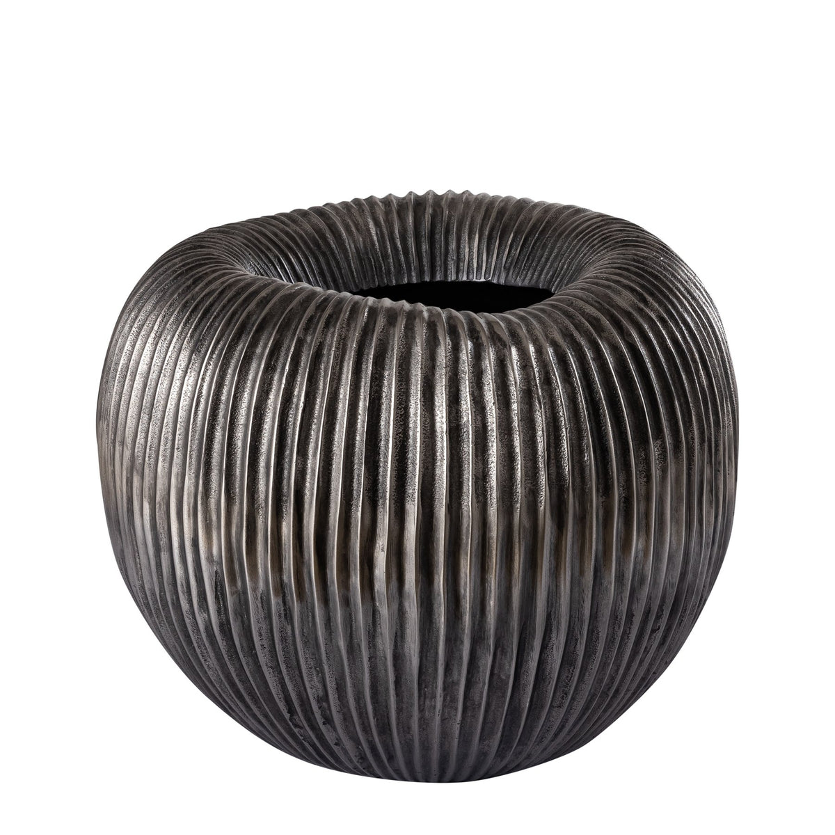 Übertopf Russel Silber 34 cm, Freisteller