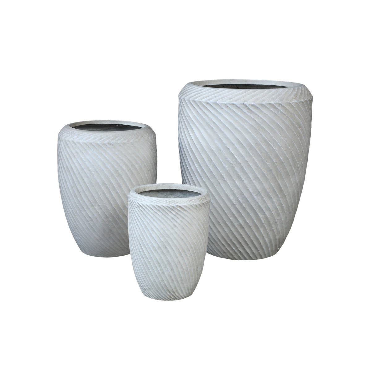 Übertopf-Set Nikol Beige 3-teilig 103 cm, Freisteller