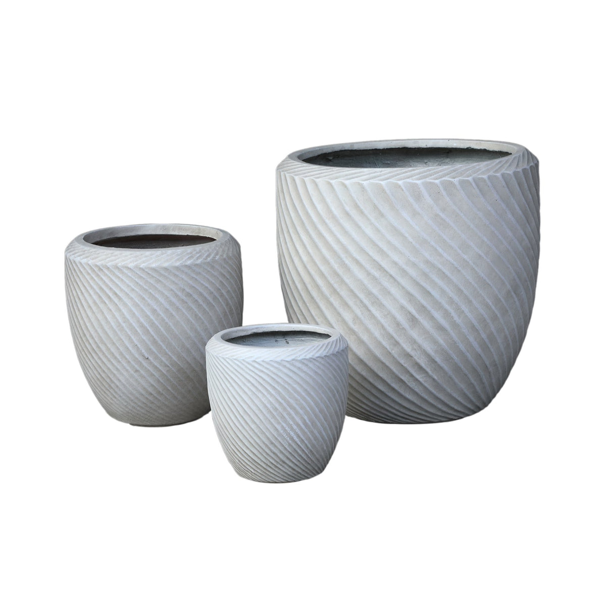 Übertopf-Set Nikol Beige 3-teilig 55 cm, Freisteller