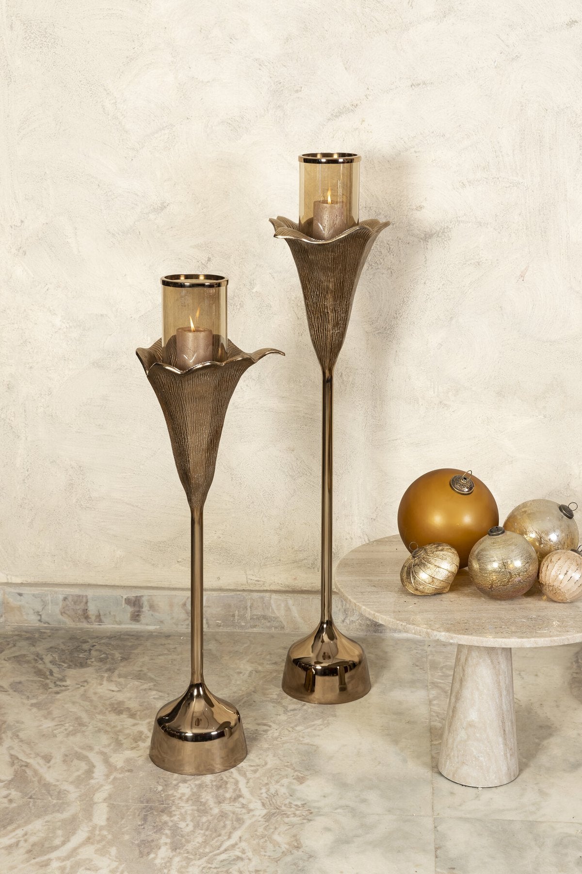 PTMD Kourtney Windlicht Bronze