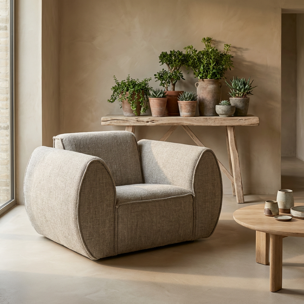 Sessel Ferre von Gommaire in hochwertigem Stoff | europäisches Design und Komfort bei STUFF Shop kaufen