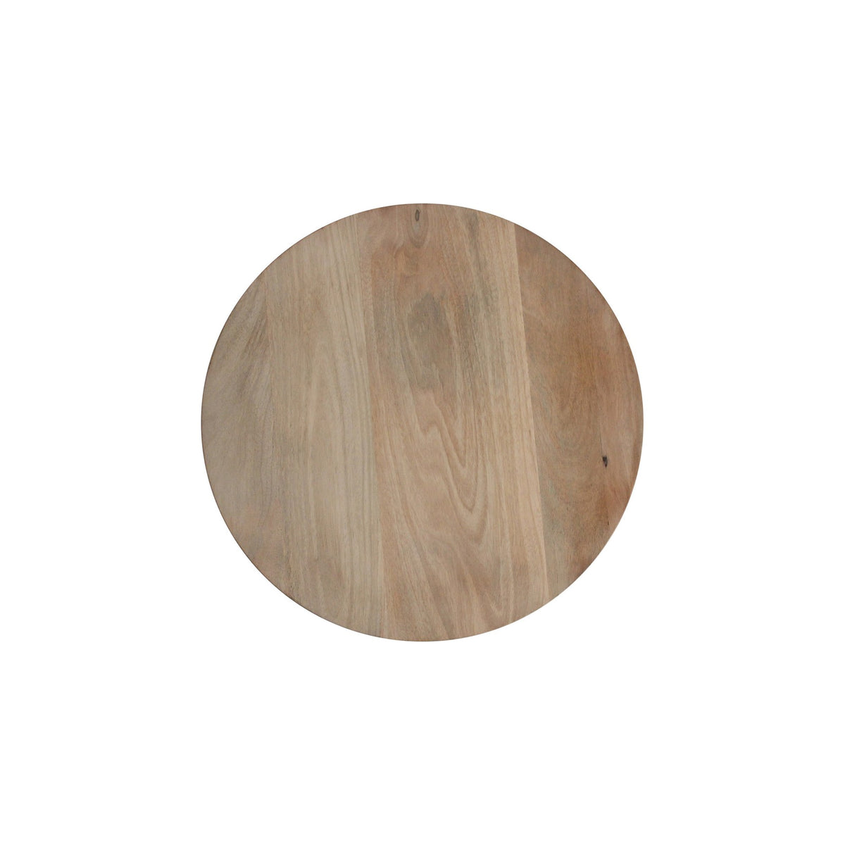 Beistelltisch Curvo rund aus Mangoholz mit Rillenfuß, natur | Freisteller | STUFF Loft