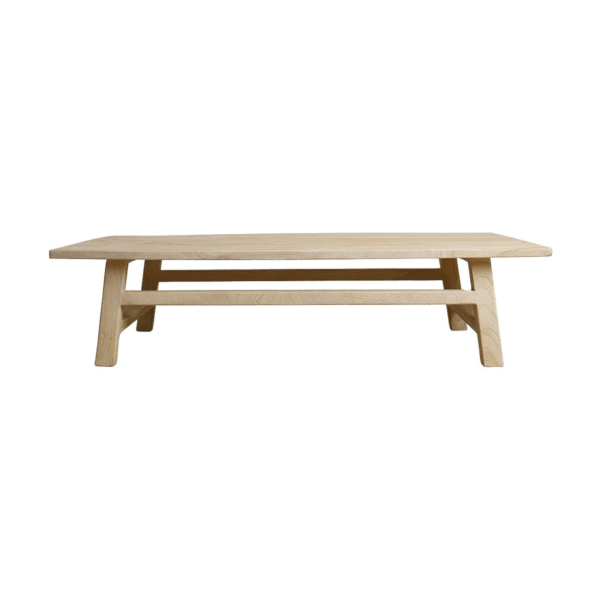 Couchtisch Driftwood rechteckig aus hellem Mangoholz, 140 x 60 cm | Freisteller | STUFF Loft
