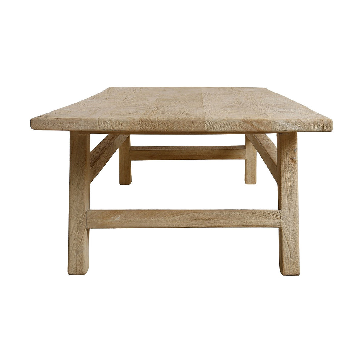 Couchtisch Driftwood rechteckig aus hellem Mangoholz, 140 x 60 cm | Freisteller | STUFF Loft