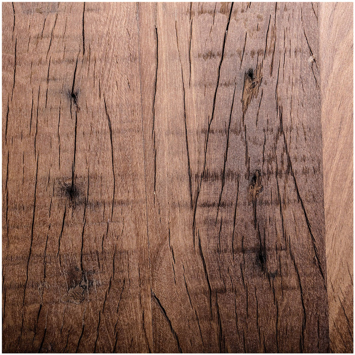 Couchtisch Grainwood rund aus recyceltem Altholz, Ø 70 cm | Detail Holzoberfläche | STUFF Loft