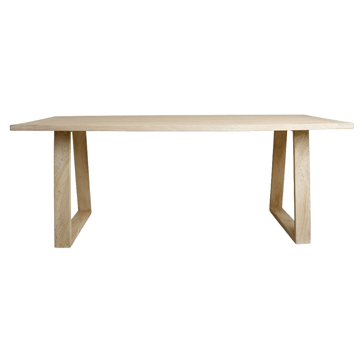 Esstisch Driftwood aus hellem Mangoholz mit Trapezbeinen | Freisteller | STUFF Loft