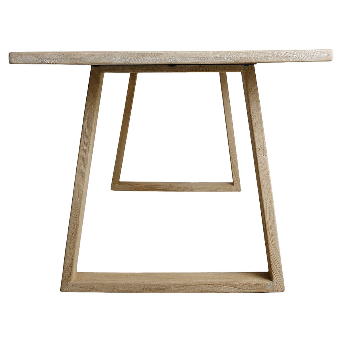 Esstisch Driftwood aus hellem Mangoholz mit Trapezbeinen | Freisteller | STUFF Loft
