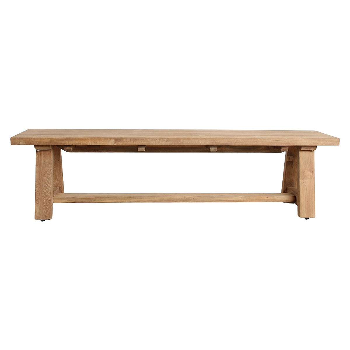 Gartenbank Teakscape aus Teakholz mit Bockbeinen | Freisteller | STUFF Loft