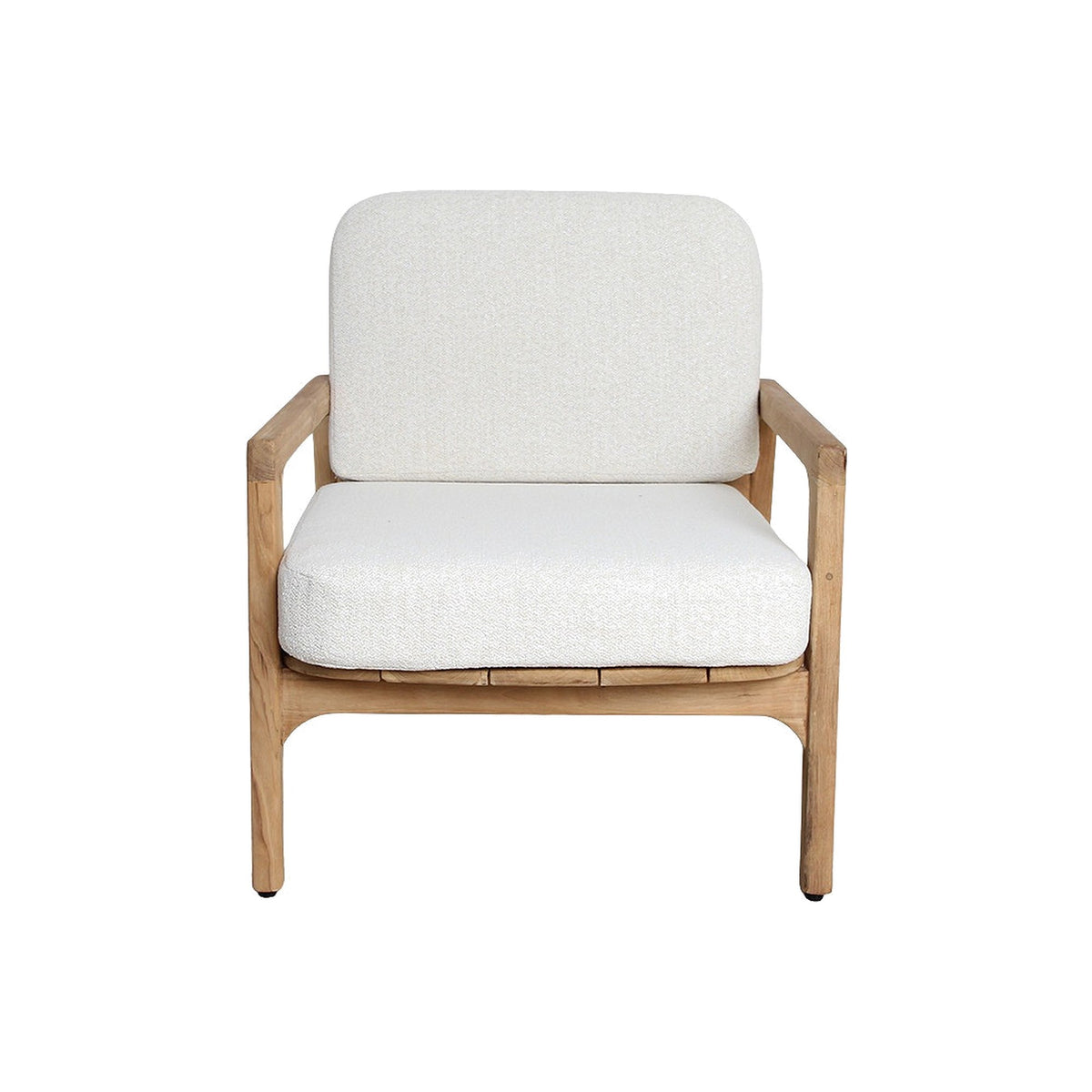 Lounge-Sessel Teakscape aus Teakholz mit naturweißen Kissen | Freisteller | STUFF Loft