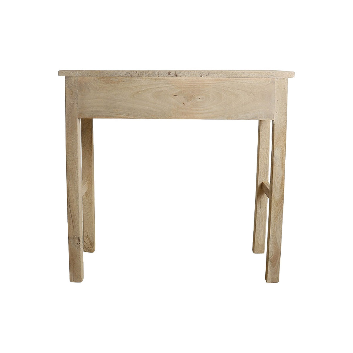 Schreibtisch Driftwood aus hellem Mangoholz mit Schublade, 90 cm | Freisteller | STUFF Loft