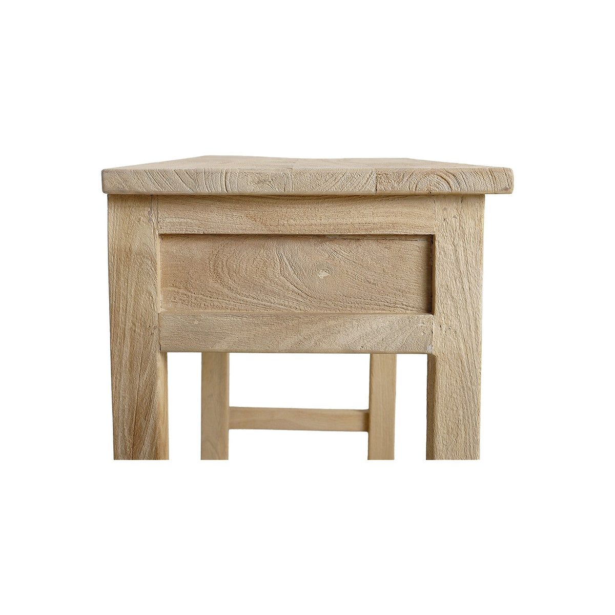 Schreibtisch Driftwood aus hellem Mangoholz mit Schublade, 90 cm | Freisteller | STUFF Loft