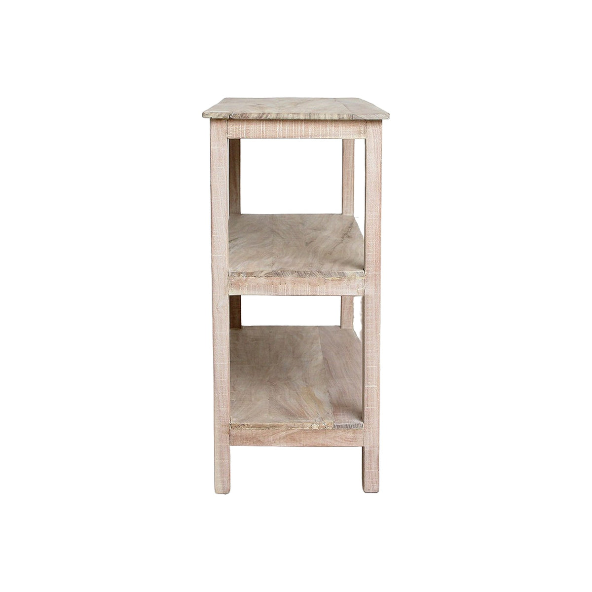 Schuhregal Calcina aus gekalktem Altholz, 90 cm | Freisteller | STUFF Loft