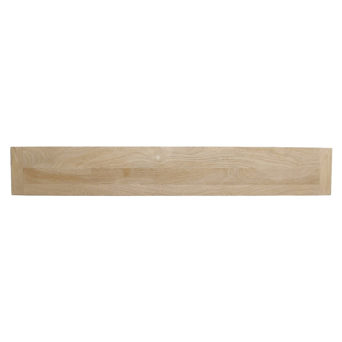 Sitzbank Driftwood aus hellem Mangoholz mit Trapezbeinen | Freisteller | STUFF Loft