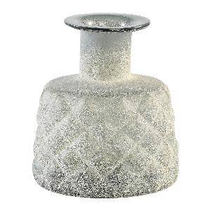 Deko-Flasche Vase Moony grey Glashals rund small