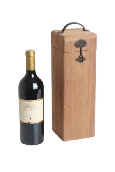 Weinbox aus recyceltem Holz - Altholz vom Teakbaum