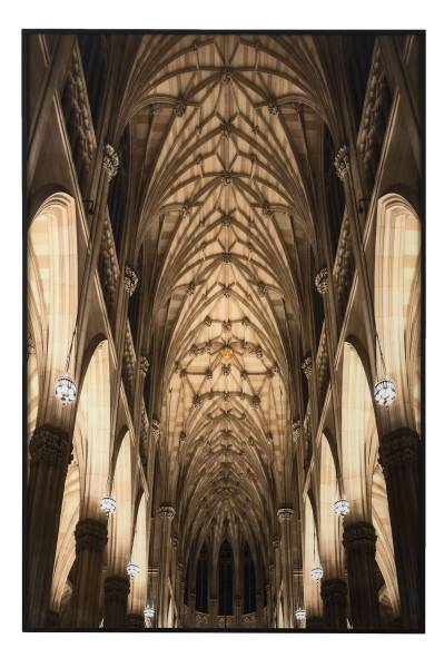Acrylglasbild Kathedrale black frame