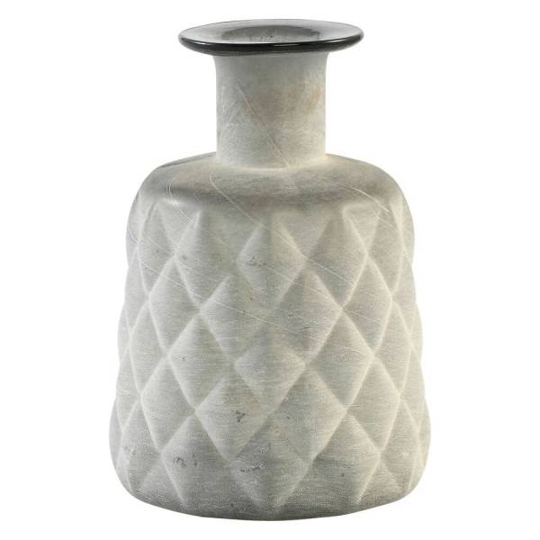 Flasche Vase Moony grey Glashals rund medium