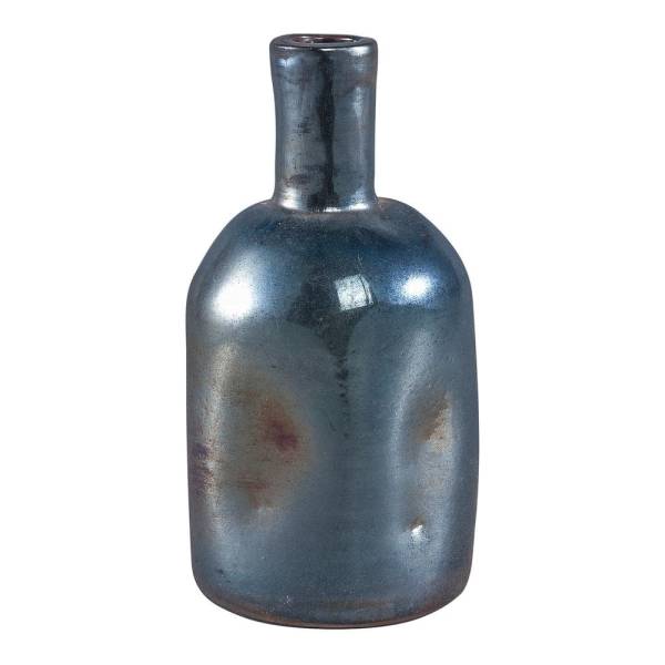 Flaschenvase Vintage Empire grau Glas medium