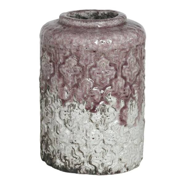 Übertopf Vase Glasierte Keramik Faded Pink medium