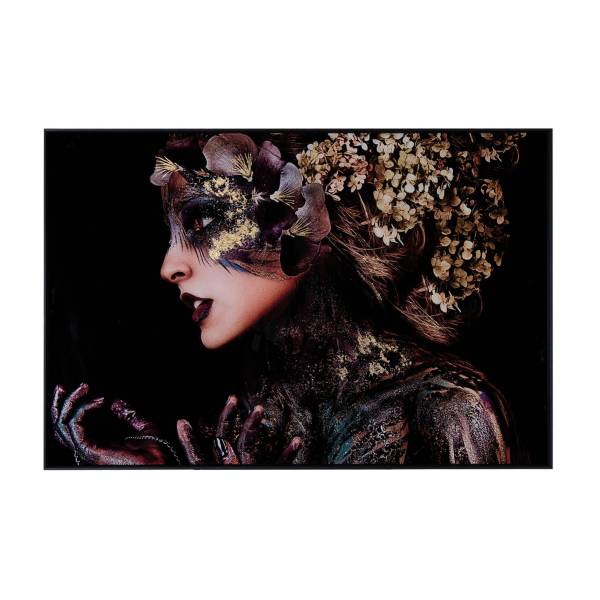 Gerahmtes Acrylglasbild Woman with Flowers