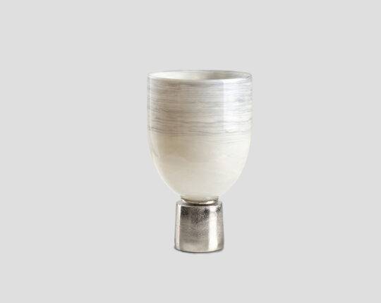 Vase Grazia aus Glas mit Fuß von Dialma Brown medium