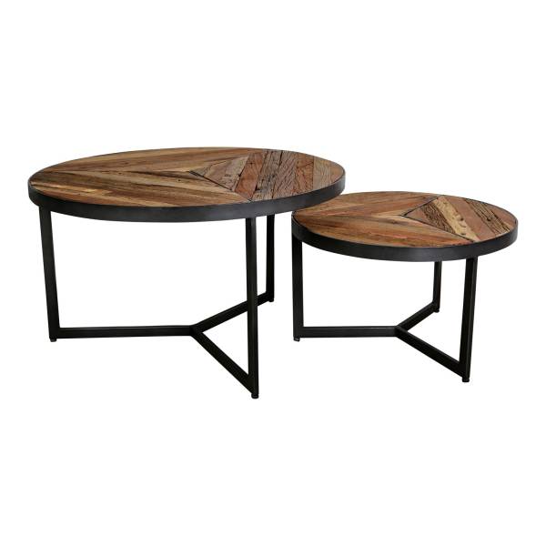 2-Set Coffee Table Danyon Intarsien - PTMD