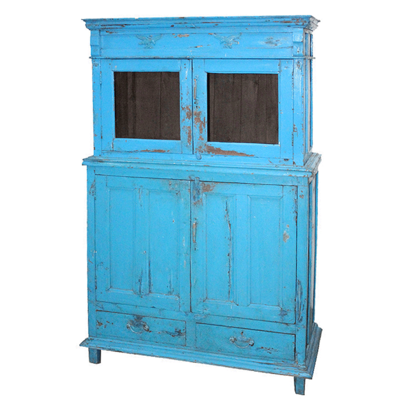 Vintage Kabinettschrank blau