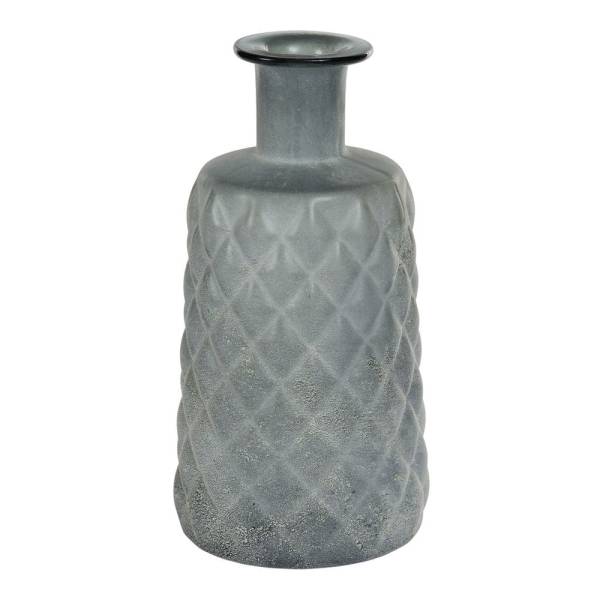 Deko-Flasche Vase Moony grey Glas rund large