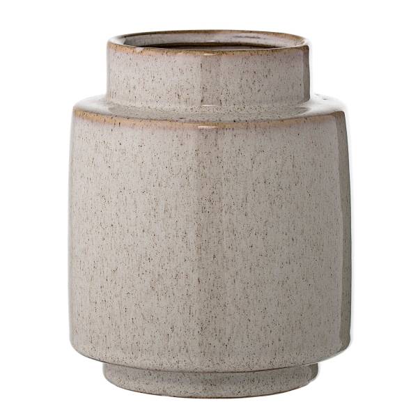 Bloomingville Deko Vase Nature Stoneware aus Keramik Maße Ø 12 x H 15 cm 